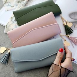 Wallets Long Wallet Women Purses Tassel Fashion Coin Purse Card Holder Female Clutch Money Bag PU Leather