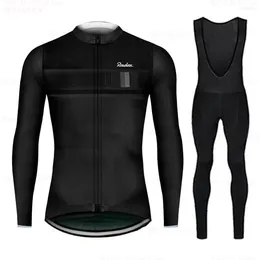 Racing Sets 2024 Long Sleeve Black Cycling Bicycle Clothing Breathable Mountain Clothes Suits Ropa Ciclismo Verano Triathlon