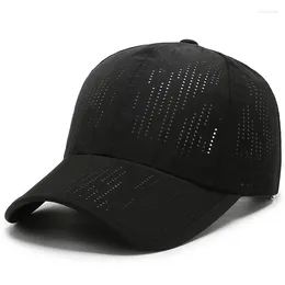 Berets 2024 Fashion Summer Cap Men Women Mesh Baseball Caps Breathable Holes Sun Snapback Hat Trucker Dad Hats 9Colors