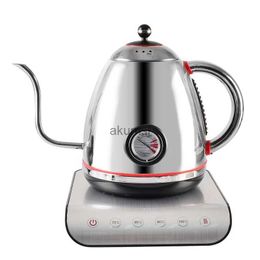 Electric Kettles 304Stainless Steel Hand Brewed Coffee Pot Fine Mouth Electric Kettle Swan Neck Constant Temperature Automatic 1.2L 220V YQ240109