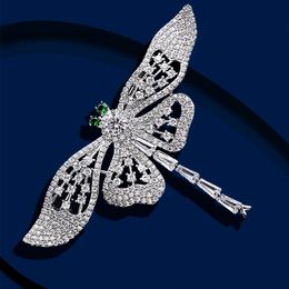 SUYU Dress Accessories With Micro-Embedded Cubic Zirconia Dragonfly Brooch Evening Dress Accessories 240109