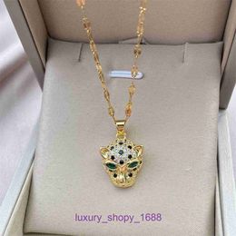 2024 Designer Car tires's Single Ring Cake Necklace Sterling Personalised sweater with high end feel slightly inlaid leopard With Original Box