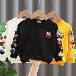 Boys and Girls Hoodie Long Sleeve T-shirt Fashion Design Printed Style Children's Spring and Autumn Loose Top