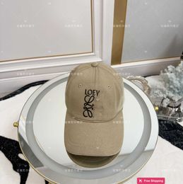 Designer Ball Caps Luo Jia's 23 AutumnWinter New Letter Printed Baseball Hat Fashionable and Personalised Minimalist Duck Tongue Hat Matte Cotton Versatile 860S