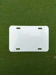Sublimation Aluminium Licence Plate Blank White Aluminium Sheet DIY thermal transfer advertising plates custom 1530cm 4holes DAP143858943
