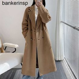 Cashmere Coat Maxmaras Labbro Coat 101801 Pure Wool M Family Italian sided Cashmere Wool Women's 2022 New High end Wool Mid lengthB73S