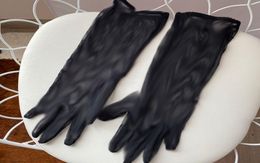 Black Tulle Gloves Letters Embroidered Lace Driving Mittens for Women Ins Fashion Thin Party Gloves 2 Size2513621