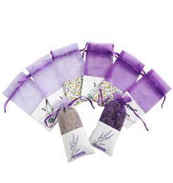 Purple Cotton Organza Lavender Sachet Bag DIY Dried Flower Sweet Bursa Wardrobe Mouldproof Gift Bag DH48633564328