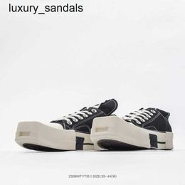 Ricks Shoes x Rickss Square Head Co Branded High Low Top Black and White Canvas for Men Women 172345c 172342c Rj