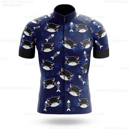 Cycling Shirts Tops 2023 Cycling Jersey Men CAT Bike Top MTB Bicycle Shirt Mountain Road Riding Clothing Short Sleeve Summer