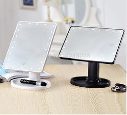 Makeup Mirror LED Touch Sn with Light 16/22 Bulbs with USB Desktop Square Rotating Vanity Mirror Cosmetic Tool2126774