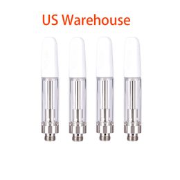 USA Warehouse Th205 Glass Tank Oil Atomizers Ceramic Coil Empty Tank Atomizers fit 510 Thread Battery for Wax Thick Oil Disposable Carts Vaporizer Pen