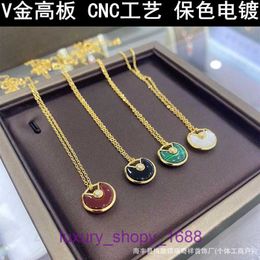 Top Quality Car tires's necklace For women online store Gold Talisman Necklace 18K Rose Double sided White Fritillaria Red Agate Peacock Gree With Original Box