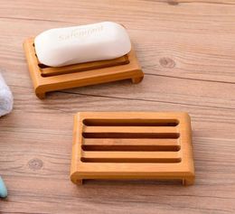 Natural Bamboo Soap Dishes Tray Holder Storage Rack Plate Box Bathroom Container7813560