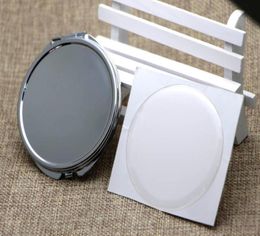 Mirror Compact DIY Kits Dia65mm Compact Mirror Blank Pocket Foldable With Epoxy Sticker 5 pieceslot4040725