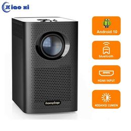 Projectors New Smart 4K Android WiFi Projector Portable 1080P Home Cinema Theatre Video LED Bluetooth Mini Projector Android 10.0 ProjectorL240105