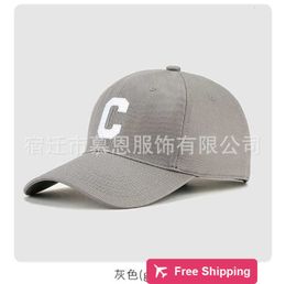 Designer Ball Caps Alphabet style pure cotton baseball cap, hard top embroidered Korean version duckbill cap, large brim, deep top, men's and women's casual hat XLWZ