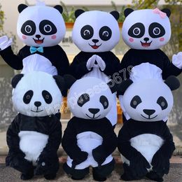 Adult size Cute Panda Mascot Costumes Cartoon Character Outfit Suit Carnival Adults Size Halloween Christmas Party Carnival Dress suits