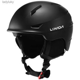 Cycling Helmets Lixada Snowboard Helmet with Detachable Earmuff Men Women Protective Safety Skiing Helmet Professional Skiing Snow Sport HelmetL240109