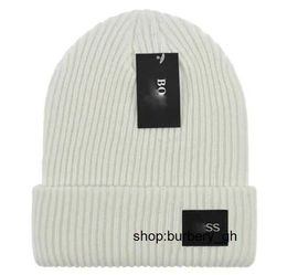 Bonnet mens Boss beanie winter hat New Cappello brand fashion knitted Stone hats men women thick wool cap autumn and winter beanies solid Colour skull caps 8 FE4C
