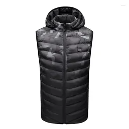 Men's Vests Winter Warm Vest For Casual Versatile Hooded Heating Cotton Jacket