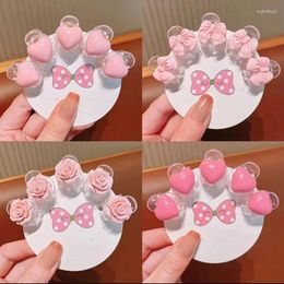 Hair Accessories 5PCS/SET Baby Hairpins Cute BB Clips Girls Bow Braided Pony Tail Clip Princess Broken Bangs Headdress