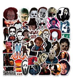 50PcsPack Halloween Theme Horror Vinyl Sticker Waterproof Stickers Bottle Laptops Car Planner Journal Scrapbooking Phone Guitar W3560722