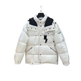 Women's fall and winter designer men and women couple hooded loose white goose down winter thickened warm waterproof cold jacket 12VIW