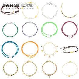 Fahmi Cute bear colorful double-layer classic black rope multi-color nylon bracelet Anniversary, Engagement, High Quality Brand 2023 New In Stock