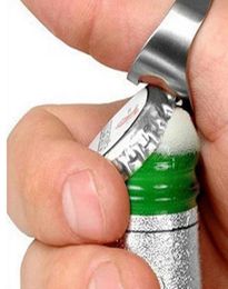 20mm22mm Finger Ring Bottle Opener Unique Creative Stainless Steel Ring Shaped Beer Bottle Opene6252178