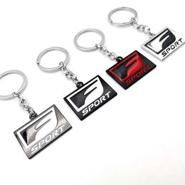 Zinc Alloy Car Accessories F Sport Emblem Keychain Keyring Key Holder For Lexus F LFA ISF GSF RCF