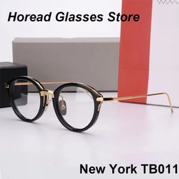 York Fashion Glasses Frame Men Women Vintage Round Prescription Eyeglasses Myopia Optical Eyewear Original Box TB011 240109