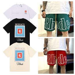 W7PC Designer t Shirts Mens Shorts Women Man Cloing Graphic Tees Pattern Tops Summer Short Sleeve Tshirt Hip Hop Letters Graffiti Print Loose Rhude Causal Pants