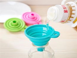 Collapsible Style Funnel Hopper Protable Mini Silicone Gel Foldable Kitchen Cooking Tools Accessories Gadgets Stretched Long Neck 4750490