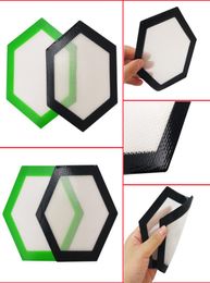 Silicone Concentrate Dab Mat 5 Inch Hexagon Heat Resistant Microwave Safe Platinum Cured Food Grade Reusable Non Stick Wax Slick R8398751