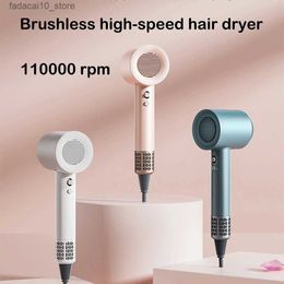 Hair Dryers 2023 Professional Brushless High-speed Hair Dryer Negative Ion Blow Dryer 110000r/min Salon Home Styling Tools Q240109