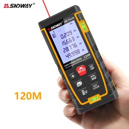 SNDWAY laser distance Metre 40M 60M 80M 100M 120M rangefinder trena tape range finder build measure device ruler test tool 240109