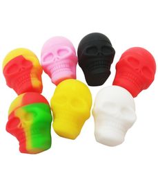 3ml skull containers assorted Colour silicone container for Dabs Round Shape Silicone Containers wax Silicone Jars Dab containers5372968