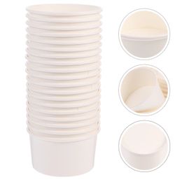 100pcs Cups Paper Ice Cream Cup Disposable Bowls Yoghourt Dessert Cake Snack Serving Pudding Party Mousse Containers Container 240108