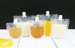 Plastic Spout Pouch Juice Standup Wine Milk Coffee Liquid Beverage Flask Food Materials Storage Bags yq013932735817