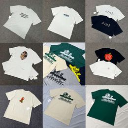 Футболки с буквенным принтом ALD, хлопковые дизайнерские футболки с короткими рукавами, повседневная футболка
