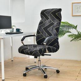 Elastic Computer Office Chair Cover Floral Printed Anti-dirty Rotating Stretch Gaming Desk Seat Chair Slipcover for Armchair 240108