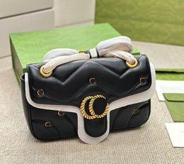 Women Marmont Matelasse shoulder bag crossbody designer bag Women Luxury Handbags Backpack Evening Bag 2 Size Genuine Leather purses bags Classic luxury bag