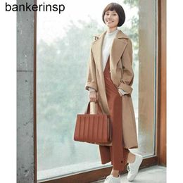Wool Coat Luxury Maxmaras Manuelas camel M Family Autumn and Winter Classic Star Same Water Wave for WomenPBA1