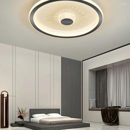 Ceiling Lights Simple Modern Atmosphere Nordic Home Master Bedroom Study Lamp Light Luxury Round Crystal LED