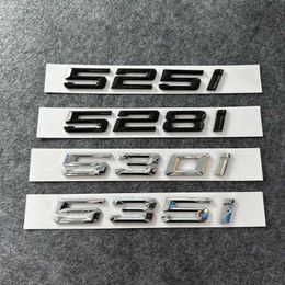 1X ABS Numbers Badge Emblem Rear Trunk Sticker Decal Car Body Decoration For BMW 2021 2022 520i 525i 528i 530i 535i 550i