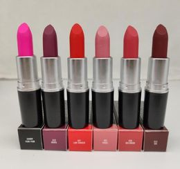 Whole 48 Colors Matte Lipstick Color Box 3g Natural Waterproof Satin Creamsheen Lipsticks Makeup High Quality Longlasting Lip3011507