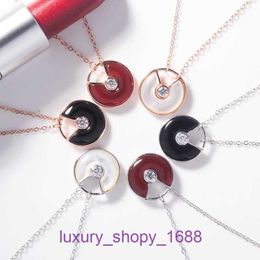 Top Quality Car tires's necklace For women online store Amulet Necklace ins collarbone net Red Black Agate white female versatile With Original Box