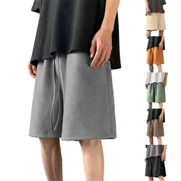 Men's Shorts Solid Color Capris Summer Thin Loose Large Casual Running Short Pack Foam H Men Sports