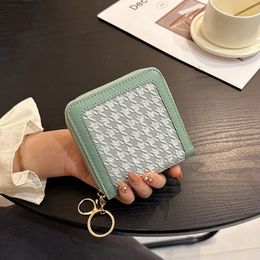 Key Pouch PU Leather Bag Holders Purse Designer Fashion Womens Mens Key Ring Credit Card Holder Coin Purses Mini Wallet Charm Canvas